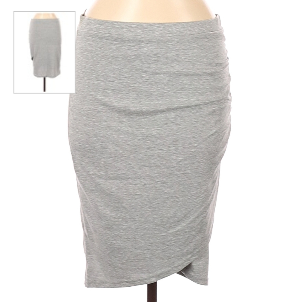 Leith Rouched Midi Skirt